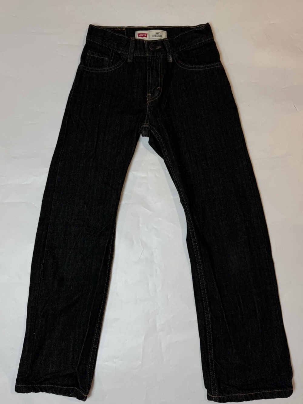 Levi's Men's Black Straight Jeans - Classic Dark Denim